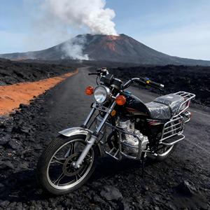 Motocicleta <span class=keywords><strong>Chopper</strong></span> de Gasolina de 150cc y 4 Tiempos, Negra, de Fábrica China |   <span class=keywords><strong>Mini</strong></span> <span class=keywords><strong>Moto</strong></span> África >80km/h en Venta - Product Image 3