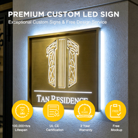 Letrero LED Personalizado de Acero Inoxidable para Exteriores, Resistente al Agua IP65, Logotipo 3D, Letrero con Nombre, Letras Metálicas Retroiluminadas