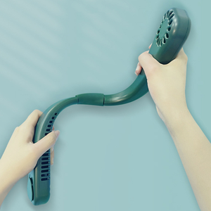 2022 été ventilateur de refroidissement Mini cou suspendu ventilateur mains libres USB Rechargeable Portable refroidissement par Air cou ventilateur boîte petit plastique blanc - Product Image 6