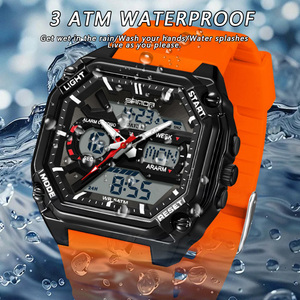Montre-bracelet numérique multifonctionnelle Sanda 6325 pour adolescents, étanche, lumineuse, avec alarme, montre de sport électronique - Product Image 5