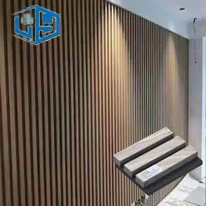 Panel dinding kedap suara MDF kualitas tinggi panel flanel akustik dinding berlapis kayu akupanel untuk dekorasi interior dinding dan langit-langit