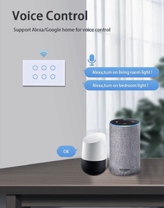Tuya thông minh chúng tôi Úc 1/2/3/4 gang <span class=keywords><strong>Wifi</strong></span> Cảm ứng tường công tắc đèn ứng dụng từ xa với dây trung tính Alexa Google nhà điều khiển bằng giọng nói - Product Image 4