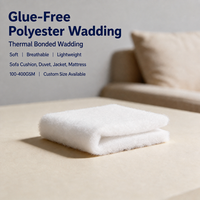 Ouate polyester haute densité anti-agglomération, thermocollée sans colle, pour rembourrage de coussins, chaises, canapés et oreillers décoratifs 150 GSM