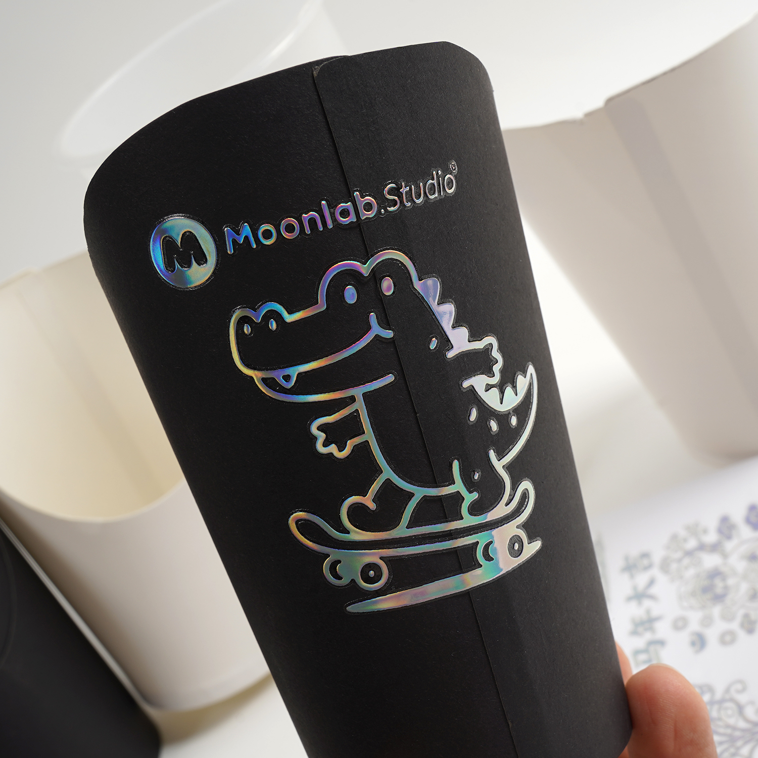 Personalized Logo Laser Printed Foil 3D Hologram Label Effect Glossy High End Gradient Finish Transfer Printing Sticker