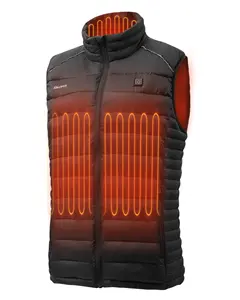 12V Winter Outdoor Warm Smart Heated Vest Temperature Control Camping Heating Suit Jacket Waterproof USB Charging Fever Vest