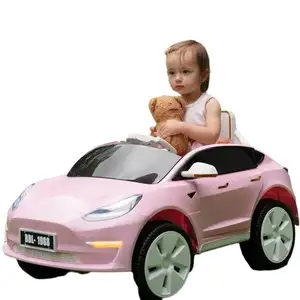 Conception de double porte de haute qualité volant créatif Bluetooth voiture électrique pour enfants télécommandée