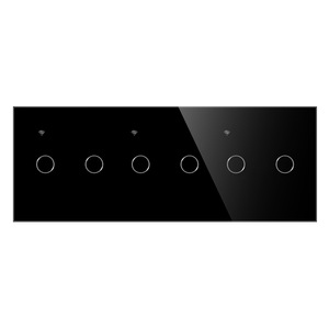 Panel de Interruptores Inteligentes Wifi de 6 Botones, Control Táctil, Vidrio Templado, Negro, Blanco, Gris, Dorado, con Función de Temporizador y Control Remoto por Voz a través de Aplicación - Product Image 1
