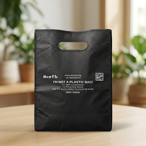 UKHI PBAT PLA Corn Starch Biodegradable And <b>Compostable</b> Eco Friendly D-Cut Carry <b>Bag</b> With 52 Microns and Customize Printing - Product Image 1
