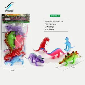 高品质批发益智玩具有趣设计安全彩色迷你塑料恐龙玩具固体恐龙玩具