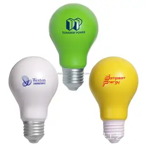 Promotional Gift Soft Pu Foam Stress Relieve Ball Anti Stress Light Bulb with Logo