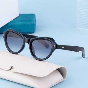 Lunettes de soleil œil de chat de style européen et américain pour femmes, monture noire en PC, protection UV400, pare-soleil de classe 2, ZS 98131 - Product Image 1