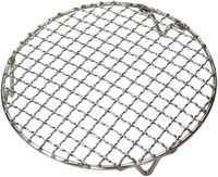 Grille de barbecue ronde en acier inoxydable antiadhésive réutilisable avec pieds, pour foyer et cuisson vapeur