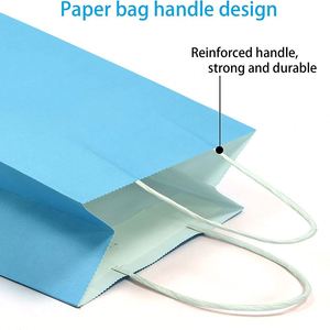 Highs Load-bearing Paper Bags <b>Smalls</b> <b>Gift</b> Kraft Paper Bags with Handles for Party Favors Eco-friendly Durable Kraft Bags - Product Image 3