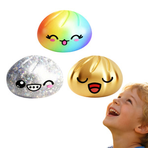 ของเล่นบีบกวนรูปซาลาเปาสีรุ้งวิบวับทองคำน่ารัก สุดคิวท์ บรรเทาความเครียด - Product Image 2