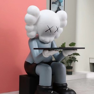 Chao thương hiệu lớn nhựa cho kaws ngồi tư thế sàn đồ trang trí Internet celebringant cửa hàng mở cửa phòng khách cửa sổ lối đi - Product Image 2