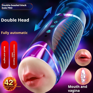 <span class=keywords><strong>Masturbateur</strong></span> masculin interactif souple télescopique mains libres avec fonction de succion et vibromasseur à activation vocale sexy, jouet sexuel - Product Image 4