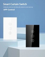 Interruptor de cortina inteligente Aomytech estándar de EE. UU. Wifi Tuya App Control Touch 3Gang obturador para Smart Home 3-Way Max. Corriente 10A