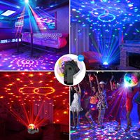 Lampes de scène rotatives activées par le son Lecteur MP3 avec télécommande Lampe boule magique disco RGB