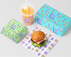 Reciclável LOGOTIPO personalizado Imprimir Sandwich Hot <span class=keywords><strong>Dog</strong></span> Restaurant Burger Wrapping Grease Oil prova Paper - Product Image 2