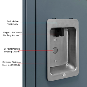 Двойной вентилируемый сверхмощный спортивный шкафчик - Product Image 5