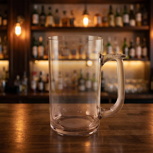 Mug à bière classique réutilisable en plastique PC Tritan de 1 litre, résistant au lave-vaisselle, avec motif logo, pour camping, bar, pub, fête, piscine - Product Image 3