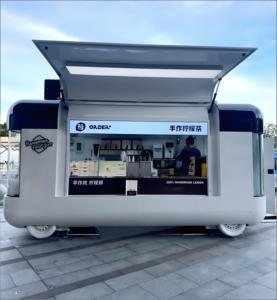 Fourgon mobile de boulangerie bio pour animaux de compagnie avec déshydrateur et station de décoration d'empreintes de pattes pour les vacances au parc canin - Product Image 5