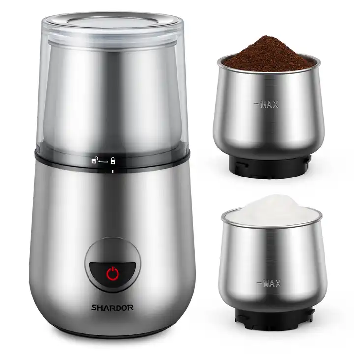 Electric Spice Grinder with 1 Removable Cup 304 Stainless Steel