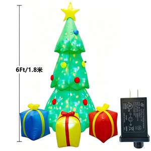 1.8-Meter Christmas <b>Tree</b> Inflatable Gift Box with Built-In LED <b>Lights</b>, <b>Outdoor</b> Courtyard Christmas Decoration Ornaments - Product Image 5
