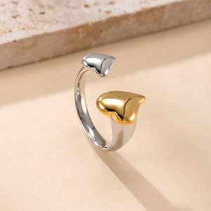 2025 New 18K Vàng Mạ Vàng Bạc Có Thể Điều Chỉnh Chunky Thép Không Gỉ Sao Trăng Vuông Nước Drop Bóng Trái Tim Tam Giác Vòng - Product Image 3