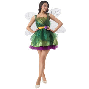Carnaval de Halloween para mujer, <span class=keywords><strong>disfraz</strong></span> de Hada Verde, bosque, elfos, con alas, para el día de la semana, para el día de fiesta - Product Image 3