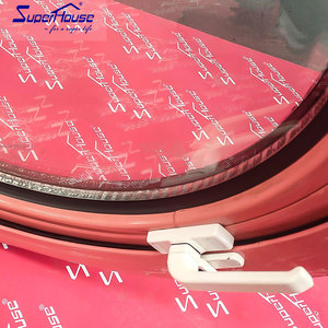 Superhouse cửa sổ tròn Mở Cửa Sổ accordion Chất lượng cao kính đôi nhôm trượt cửa sổ xoay ngang hiện đại - Product Image 4