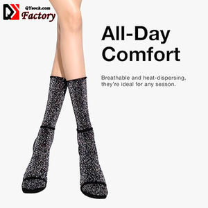 <span class=keywords><strong>Calcetines</strong></span> Lurex brillantes personalizados al por mayor hilos metálicos fabricante <span class=keywords><strong>mujer</strong></span> <span class=keywords><strong>brillo</strong></span> plata brillante moda transpirable <span class=keywords><strong>brillo</strong></span> - Product Image 6