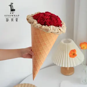 SINOWRAP Ice cream shape wrapping paper forniture per negozi di fiori in stile classico carta da imballaggio