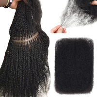 Extensions de Cheveux Humains Vierges Kinky Afro Bouclés Bruts 100% Non Traités de Haute Qualité, Cuticules Alignées, Fournisseur de Dreads en Vrac