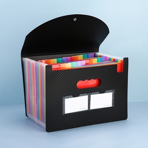 13-Grids Plastic Three-Sided Sealing Lanyard Flip-Top <strong>Accordion</strong> A4 <strong>File</strong> Bag Multi-Layer Office Document Storage PP Folder Filing - Product Image 4