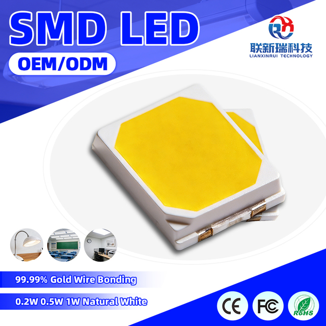 Factory Price High Voltage 6v 9v 18v 36V Smd 2835 Natural White Led 5500k-6000k 0.5w 1w  Led Diode