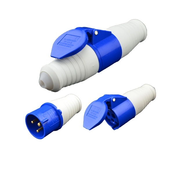 220v Weatherproof Industrial Plug and Socket 16a 3 Pin