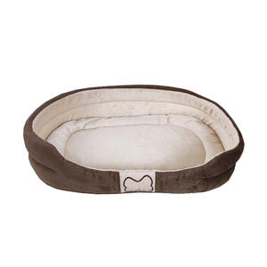 Ovale Vorm Kat <span class=keywords><strong>Bed</strong></span> Hot Sale Fabriek Opruiming 3 Maten Huisdier <span class=keywords><strong>Bed</strong></span> No-Slip Bodem Super Zachte Stof Voor Kleine Honden - Product Image 2