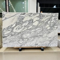 Dalle de marbre blanc Arabescato naturel avec veines grises pour projets de murs de hall, salles de bain et salles à manger