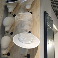 Großhandel Perücken-Wandhalterung: Weibliche und Männliche Modellköpfe zur Präsentation von Perücken und Haarnetzen, Stoff-Canvas-Display-Mannequin-Kopf zur Wandmontage