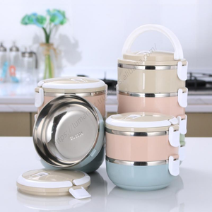 Lonchera Portátil Aislada de Acero Inoxidable LXM94 al por Mayor, Fácil de Limpiar, con Compartimentos Separados para Estudiantes - Product Image 3