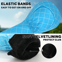 Housse de protection pour tête de driver de golf en cuir PU imperméable avec logo personnalisé