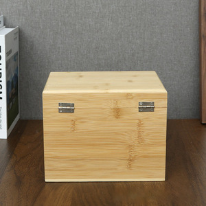 Bamboo Money Box <b>Square</b> Shape Large Capacity <b>Combination</b> Lock Environment Friendly Storage Box - Product Image 4