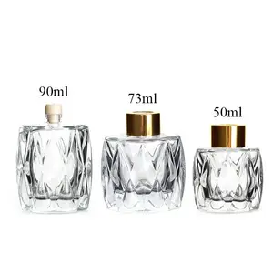 デザインスタイリッシュな新しい人気ガラスカスタムカラー香りディフューザーアロマオイルボトル香水ボトル100ml卸売低価格