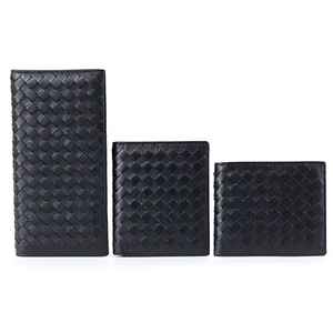 For Boshiho <b>RFID</b> Leather Card Holder and Business <b>Wallet</b> Men's & Women's Goat Leather Woven Cardholder for Credit & ID - Product Image 3