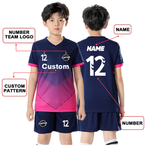 Divise da Calcio per Bambini Personalizzate con LOGO di Alta Qualità, Maglia da Squadra di Calcio per Bambini, Completo Corto, Maglietta da Calcio per Bambini JLS916 - Product Image 3