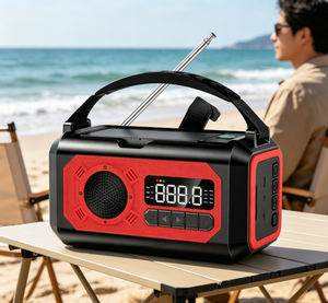 <span class=keywords><strong>Radio</strong></span> de Emergencia con Manivela Solar de 10000mAh, Linterna LED, AM/FM, Alarma SOS, Banco de Energía, Modelo H17, Salida de 10-30W - Product Image 4