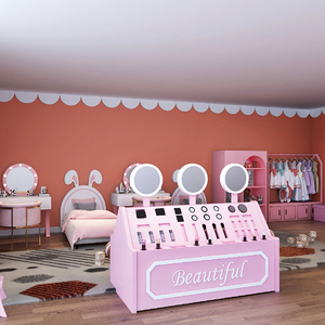 Maisonnette de jeu en bois commerciale pour salon de beauté, pour enfants, jeu de rôle de coiffeur/styliste, équipement de jeu intérieur personnalisé - Product Image 5