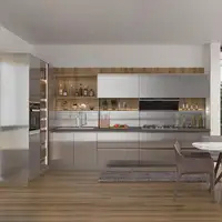 Modern Full Wall Unit, Simple High Gloss Kitchen Cabinet