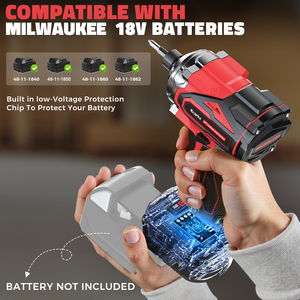 <span class=keywords><strong>Atornillador</strong></span> de <span class=keywords><strong>Impacto</strong></span> Inalámbrico de Alto Torque de 280 N.m, 20 V, Sin Escobillas, Hexagonal de 1/4 de Pulgada, con 3 Modos de Velocidad y Luz LED - Product Image 3